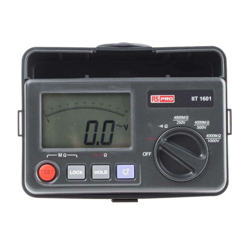 1 pcs - RS PRO IIT1601 Insulation Tester, 250V Min, 1000V Max, 4000MΩ Max - RS Calibration