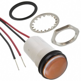 1 pcs : 5571705203F - LED PNL MT 11/16' 24V WT YELLOW