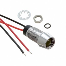 1 pcs : FL1M-8CW-4-Y24V - LED YEL 8MM NUT 24VDC STK