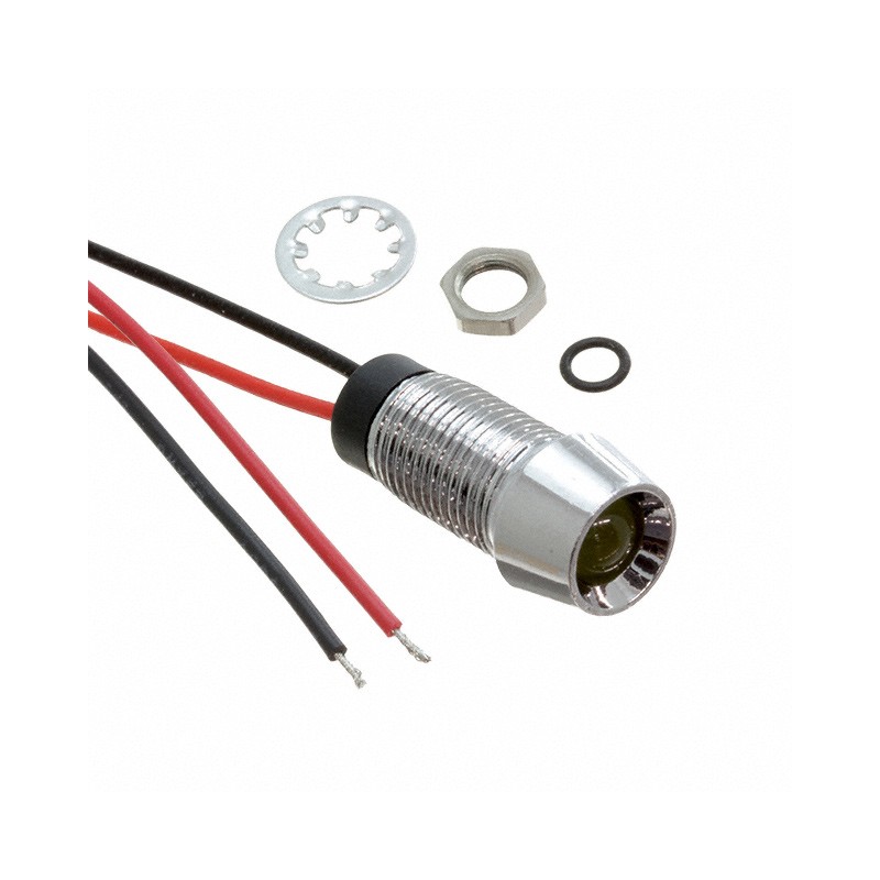 1 pcs : FL1M-8CW-4-Y24V - LED YEL 8MM NUT 24VDC STK