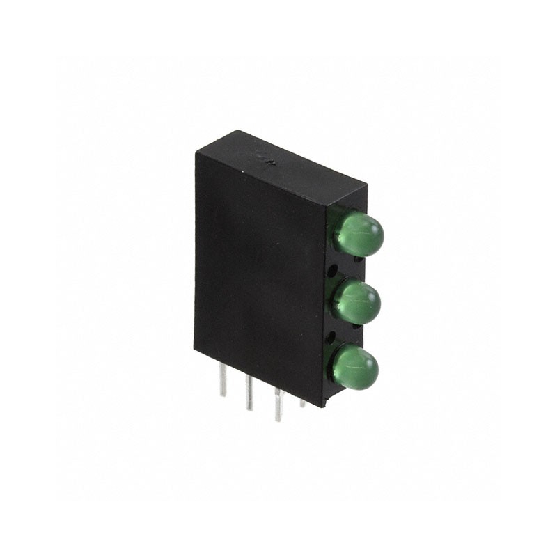 1 pcs : QLA764B-3G - LED CBI 3MM 3X1 GRN DIFF RA