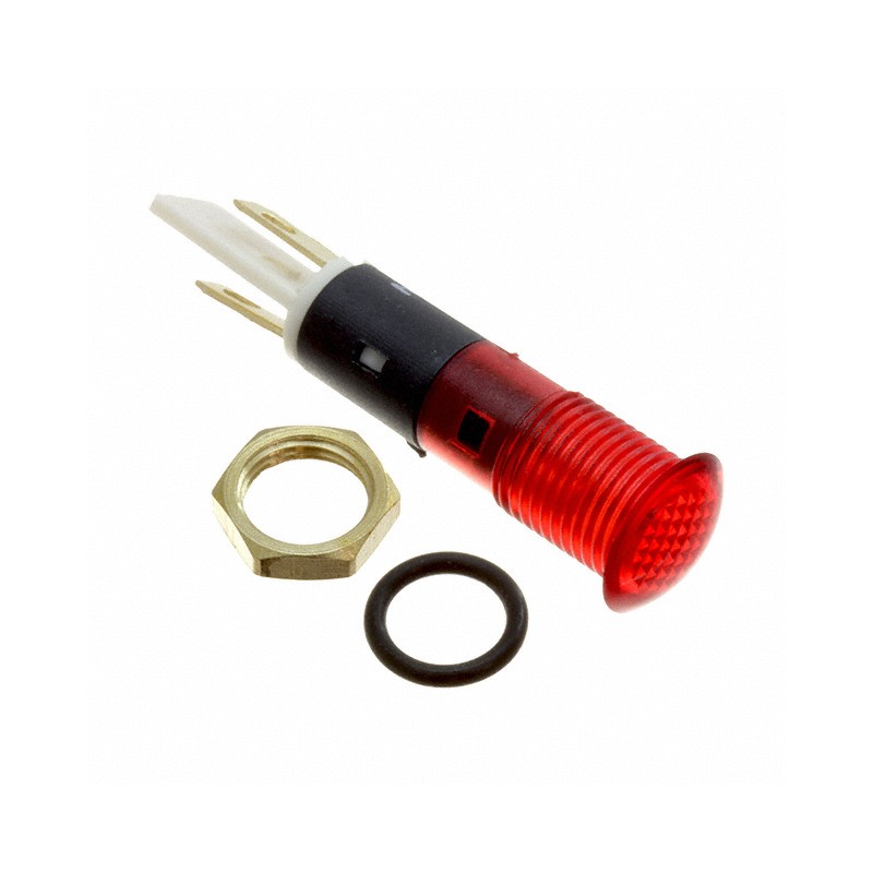1 pcs : FL1P-8NJ-1-R2V - LED RED 8MM NUT 2VAC/DC STK