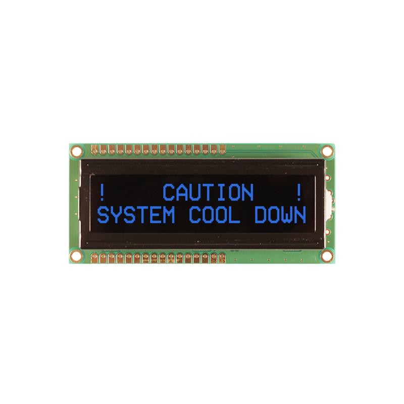 1 pcs : NHD-0216K1Z-NSB-FBW-L - LCD MOD 32DIG 16X2 TRANSMIS BLUE