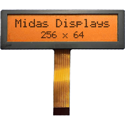 1 pcs : BTHQ256064AV-FETF-06-LED-AMBER - 256X64 GRAPHIC CHIP-ON-GLASS LCD