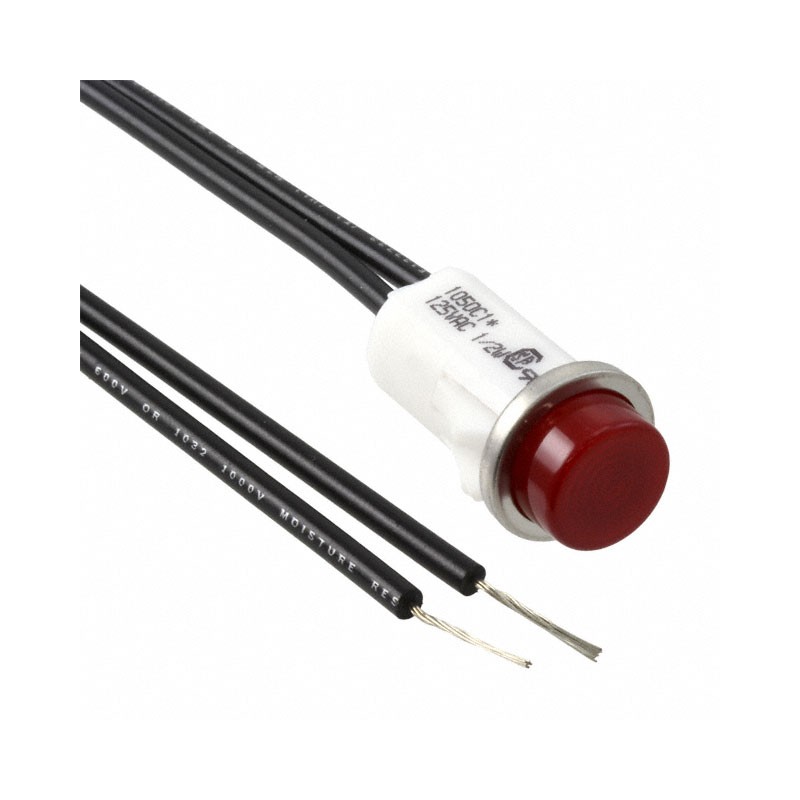 1 pcs : 1050C1 - NEON IND RED 125V