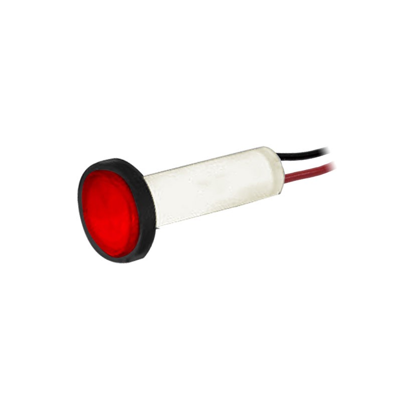 1 pcs : 464W-NKR5H-CRO - PMI LED .250' FLAT 5V WIRE RED