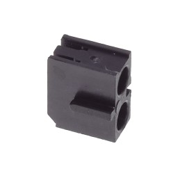 1 pcs : H-200C - LED HOLDER RA 3MM 2LD NYL BK