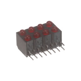 1 pcs : H204CRD - LED CBI 3MM 2X4 RED DIFF RA