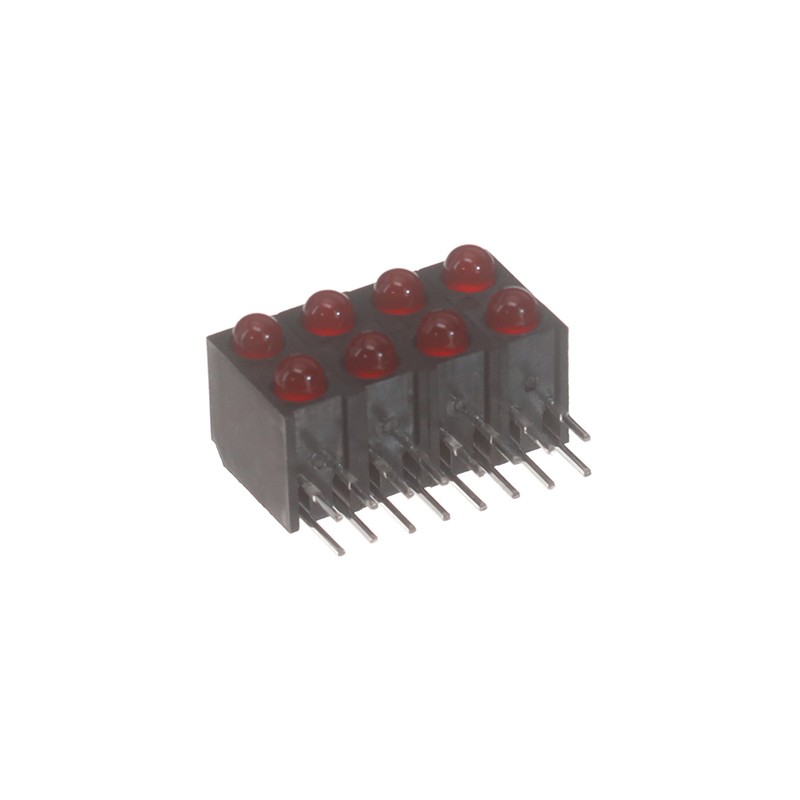 1 pcs : H204CRD - LED CBI 3MM 2X4 RED DIFF RA