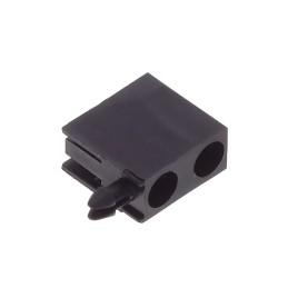 1 pcs : H-220C-LP - LED HOLDER RA 3MM 2LD NYL BK