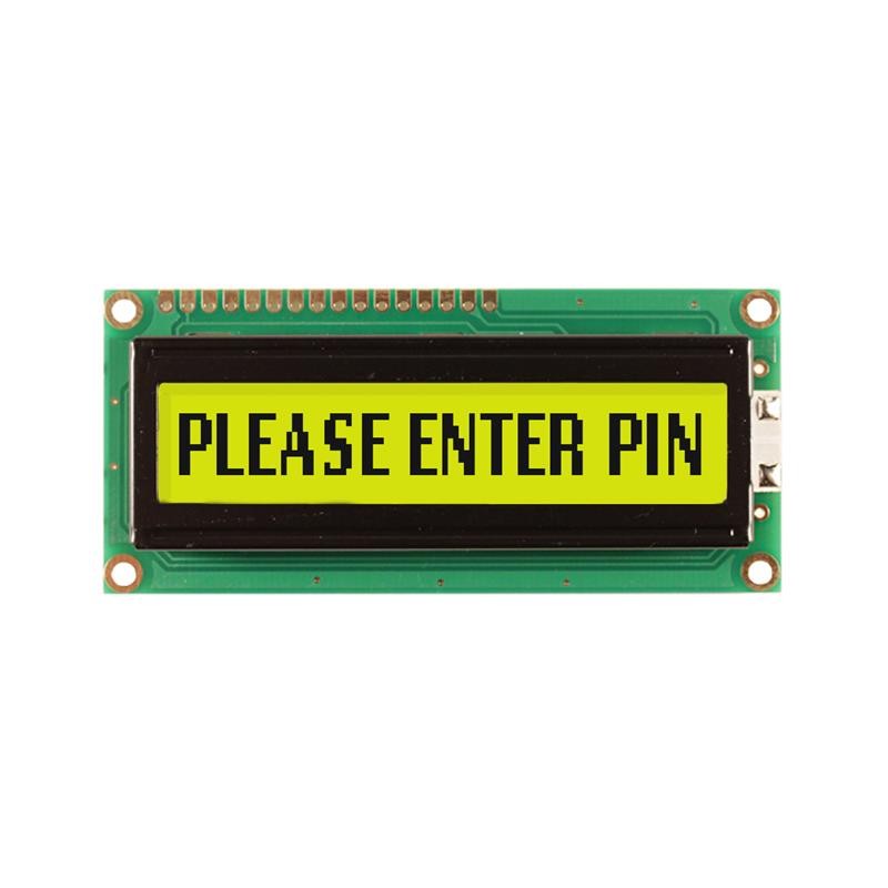 1 pcs : NHD-0116AZ-FL-GBW - LCD MOD 16DIG 16X1 TRANS YLW/GRN