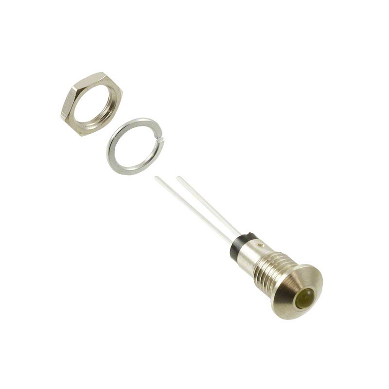 1 pcs : MPC3YD - PNL MNT W/ WIRE 590NM 20MCD YLW