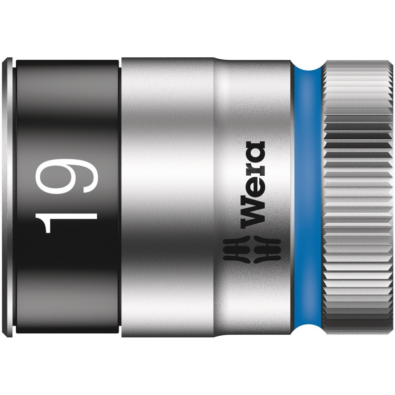 1 pcs - Wera 1/2 in Drive 19mm Standard Socket, 6 point, 37 mm Overall Length