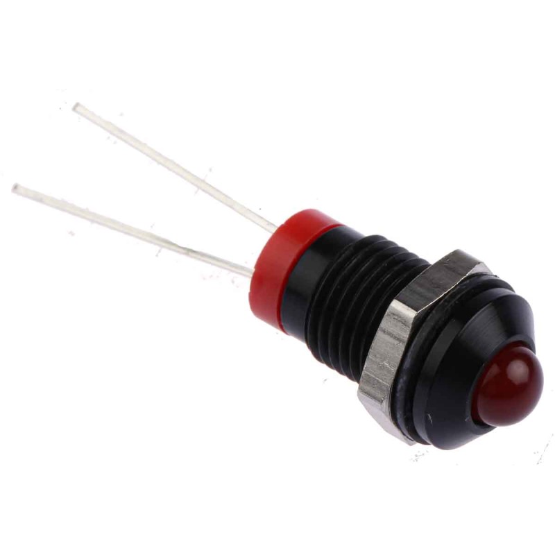 1 pcs - RS PRO Red Panel Mount Indicator, 2V dc, 8mm Mounting Hole Size, IP67