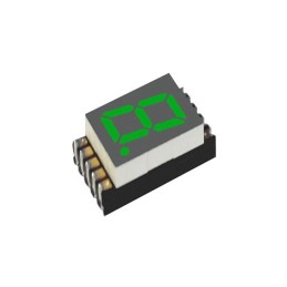 1 pcs : DSM7UA30105 - DISPLAY 7SEG 0.3' SGL GRN 10SMD