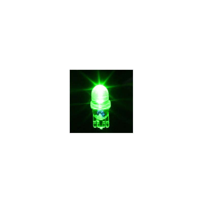 1 pcs : LE-0503-03G - LED T-3.25 12V WEDGE 25MA GREEN
