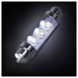 1 pcs : LE-0603-04W - LED GLASS FESTOON 24V 40MA WHITE