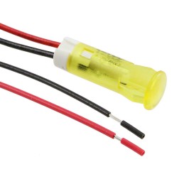 1 pcs : QS63XXY24 - INDICATOR 6MM FIXED YEL 24V WIRE