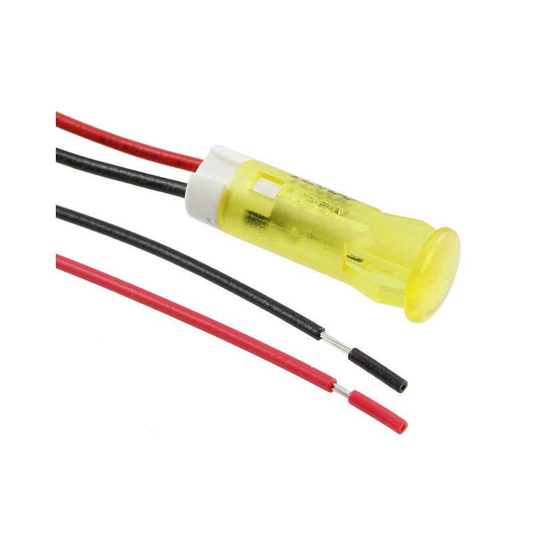 1 pcs : QS63XXY24 - INDICATOR 6MM FIXED YEL 24V WIRE