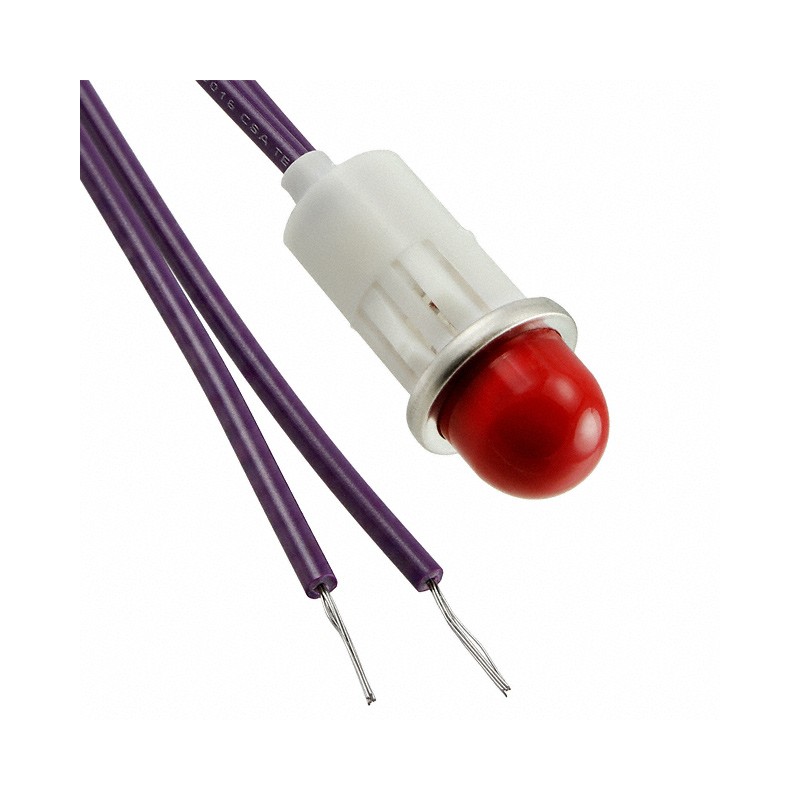 1 pcs : 1090A1-28V - INDICATOR NEON RED 28V PNL MNT