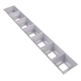 1 pcs : C18409_DAISY-7X1-SHD-MET-MATT - SHADERECTANG7 POS279.5 X 40.0MM