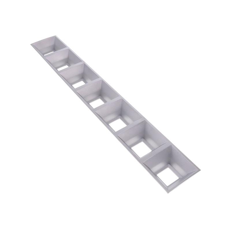 1 pcs : C18409_DAISY-7X1-SHD-MET-MATT - SHADERECTANG7 POS279.5 X 40.0MM