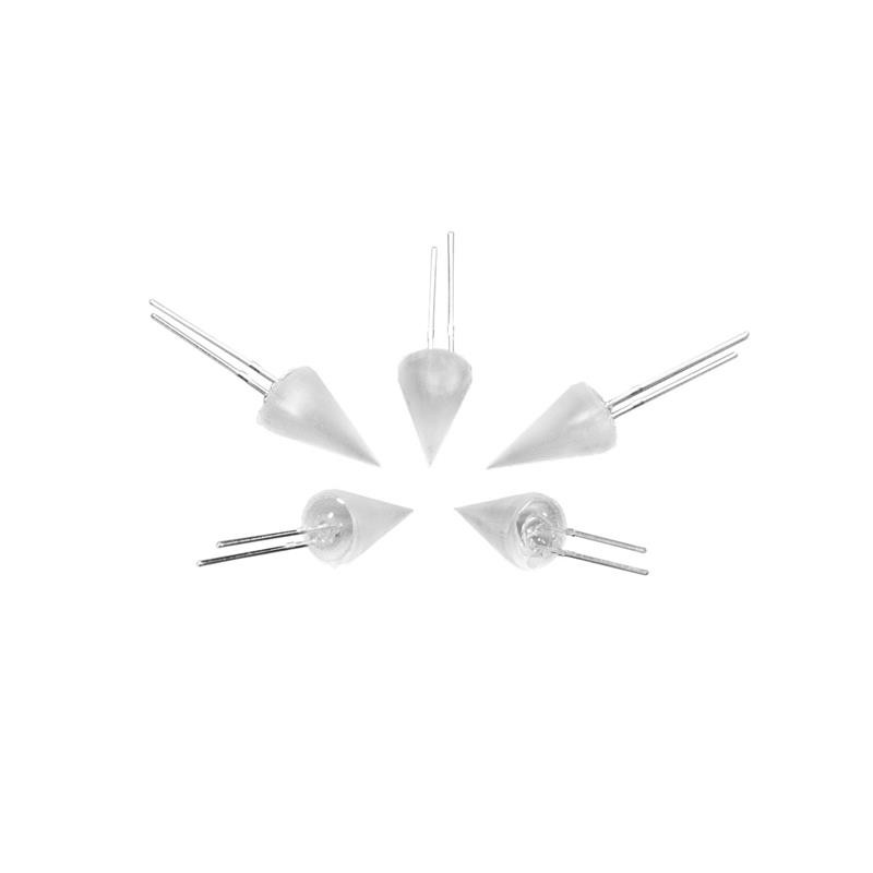 1 pcs : 5456 - LED RED DIFF SPIKE SHAPE T/H