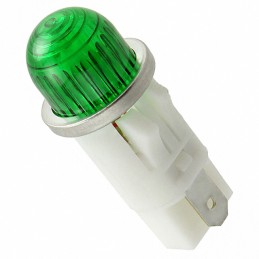 1 pcs : 1092QA5-12V - LED PMI, GREEN, HI-DOME, 12V, 3/