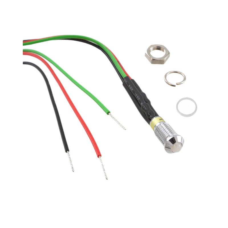 1 pcs : 6061415130F - LED PNL IND 6MM R,G 12V PROTRUD