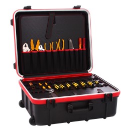 1 pcs - RS PRO Plastic Tool Case, with 2 Wheels, 560 x 460 x 195mm