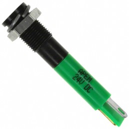 1 pcs : Q6F1BXXG24E - INDICATOR 24V 6MM FLUSH GREEN