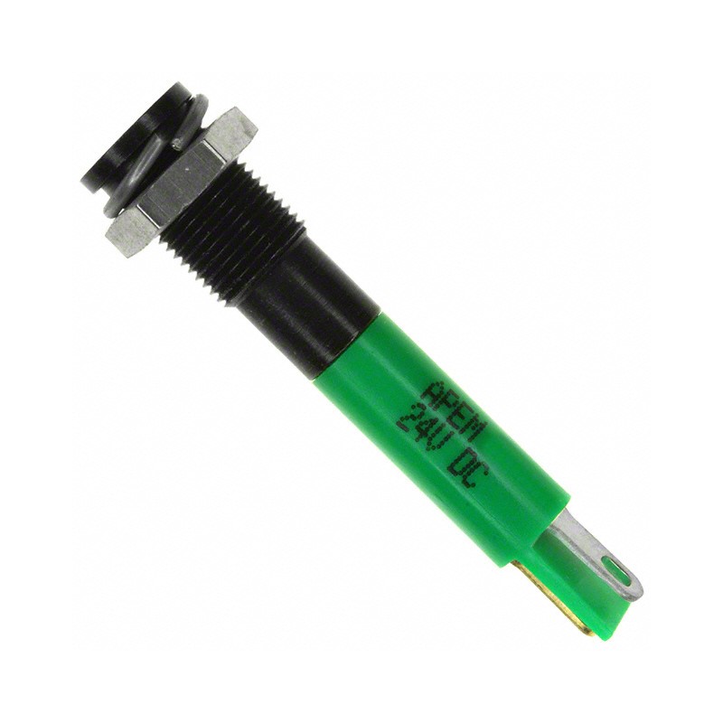 1 pcs : Q6F1BXXG24E - INDICATOR 24V 6MM FLUSH GREEN