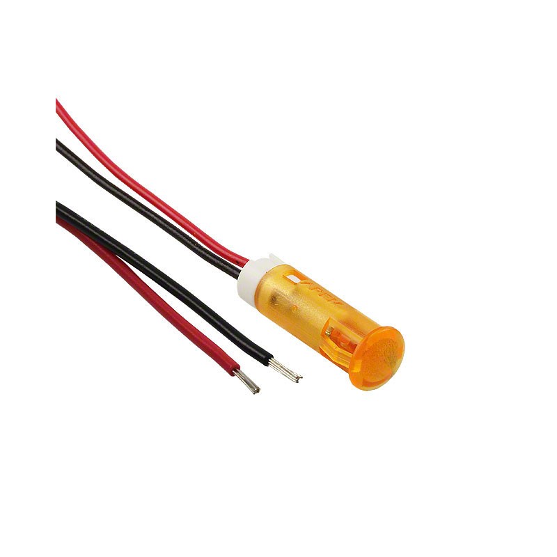 1 pcs : QS63XXO24 - INDICATOR 6MM FIXED ORA 24V WIRE