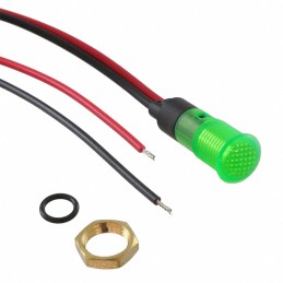 1 pcs : FL1P-8NW-1-G3V - LED GRN 8MM NUT 3VAC/DC STK
