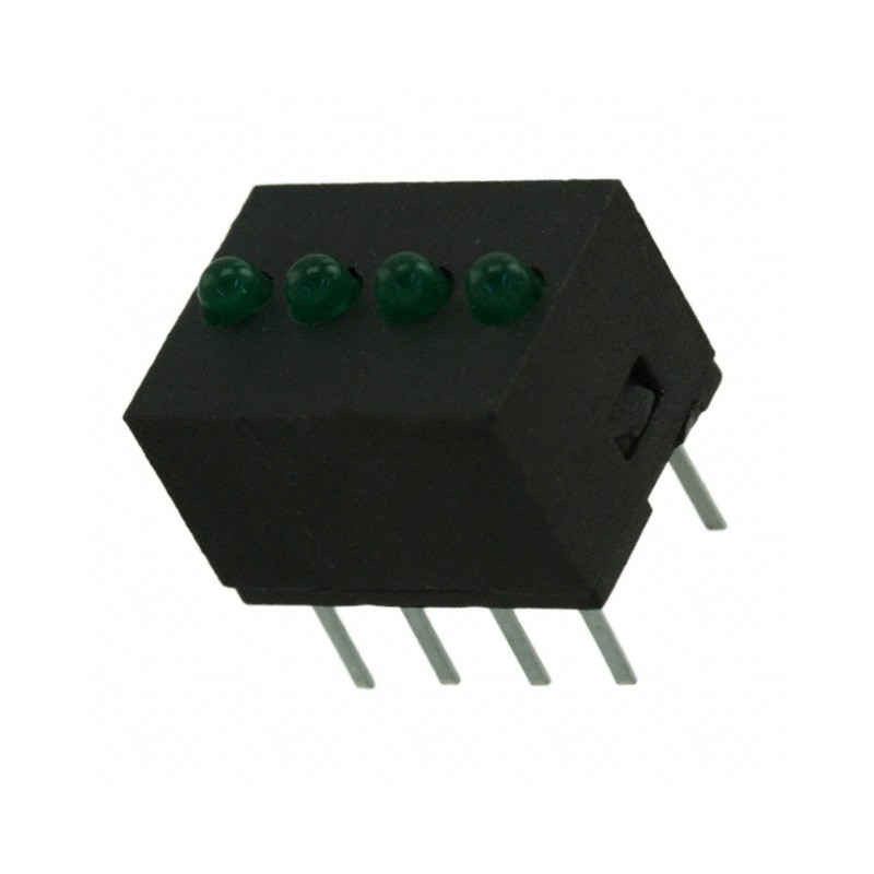 1 pcs : 5555303F - LED CBI 3MM QUAD GREEN VERT TH