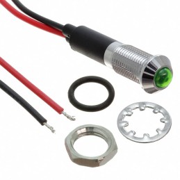 1 pcs : FL1M-8SW-1-G12V - LED GRN 8MM NUT 12VAC/DC STK