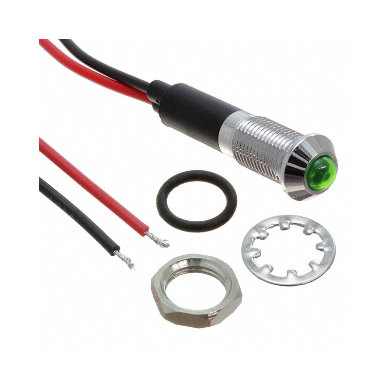 1 pcs : FL1M-8SW-1-G12V - LED GRN 8MM NUT 12VAC/DC STK