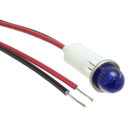 1 pcs : 1092A6-125VAC - PMI RND .5' LED 125V WIRE HI-DOM