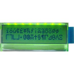 1 pcs : GFC1602AF-GPAE-ES02 - 16X2STN-GYELLOW GREEN69X29.2X