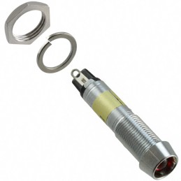 1 pcs : 6092112120F - LED PNL MT 9MM 6V CHROME RED