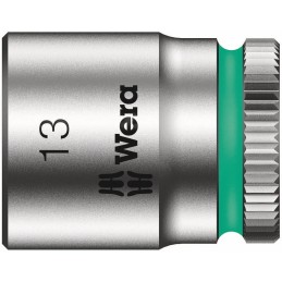 1 pcs - Wera 1/4 in Drive 23mm Standard Socket, 6 point, 90 mm Overall Length