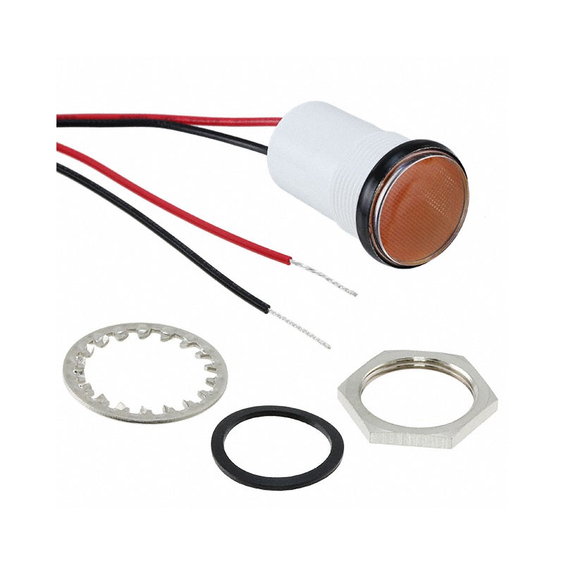 1 pcs : PML50YFVW - LED YELLOW ROUND PANEL MOUNT