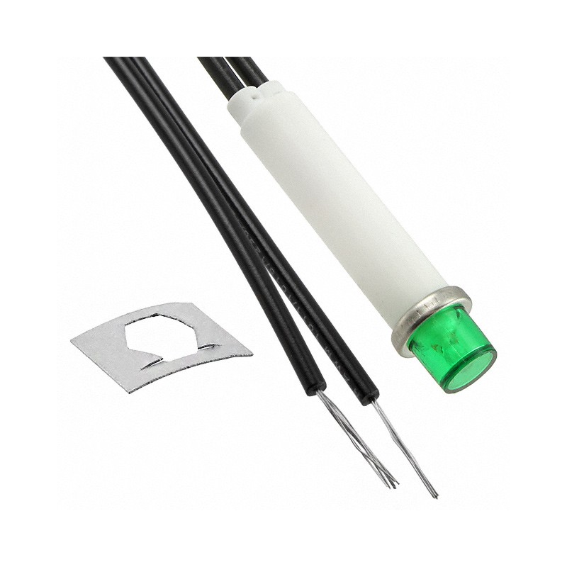 1 pcs : 2152A5 - LAMP NEON INCAND GREEN PNL MNT