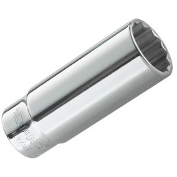 1 pcs - Facom 1/4 in Drive 5/16in Deep Socket, 12 point, 50 mm Overall Length