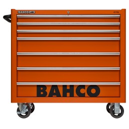 1 pcs - Bahco 7 drawer Stainless Steel (Top) Wheeled Tool Chest, 985mm x 1016mm x 501mm