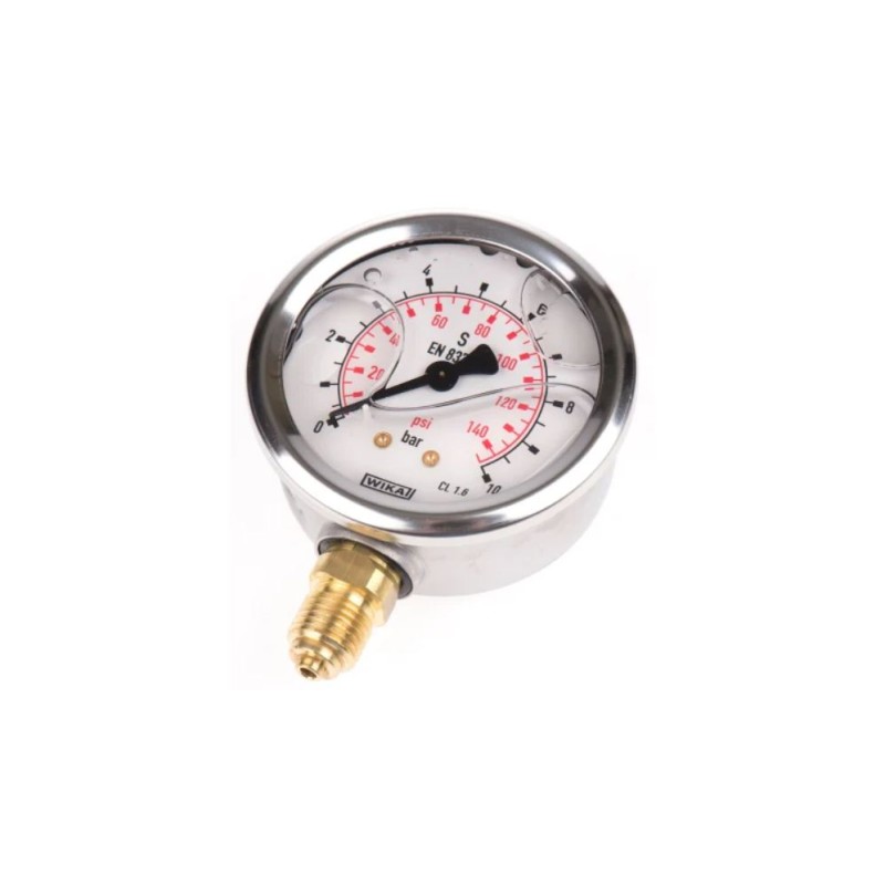 1 pcs - WIKA Analogue Pressure Gauge 600bar Bottom Entry, 7075660, 0bar min.