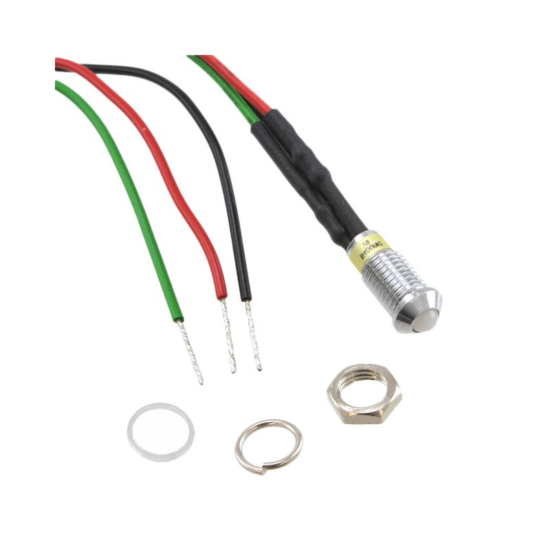 1 pcs : 6061415120F - LED PNL IND 6MM R,G 6V PROTRUD