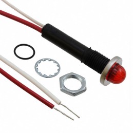 1 pcs : 6091M1-12V - INDICATOR SOLID STATE RED PNL MT