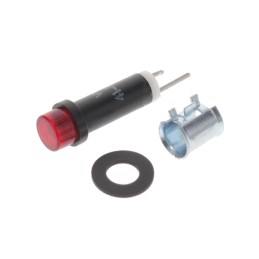 1 pcs : 41-NKR120-CRO - PMI .250' LED 120V TAB CLEAR RED