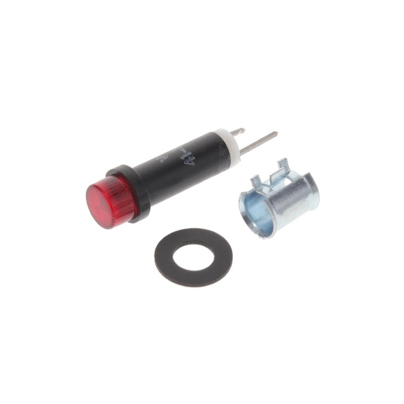 1 pcs : 41-NKR120-CRO - PMI .250' LED 120V TAB CLEAR RED